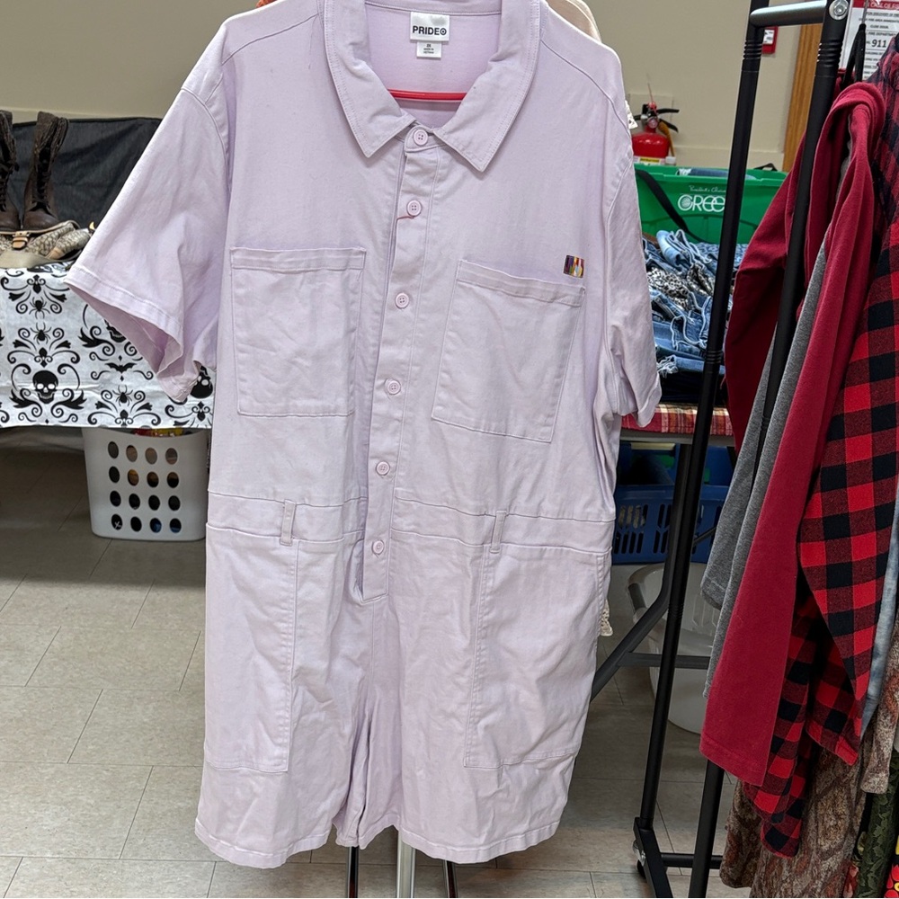 Light Pink Short Sleeve Jumpsuit/Romper